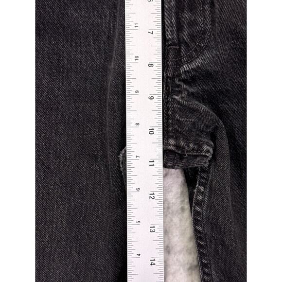 Vintage Levis Jeans 26 In Womens 501 High Rise Raw Hem Black Denim - Picture 4 of 8
